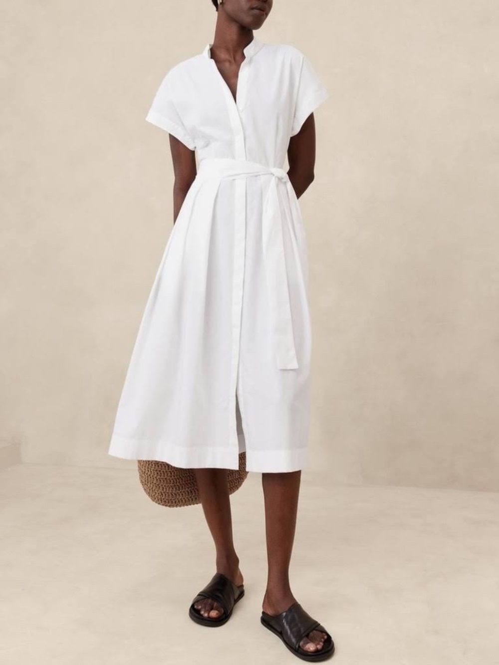 Banana Republic Factory midi shirt dress dolman short sleeves size S
